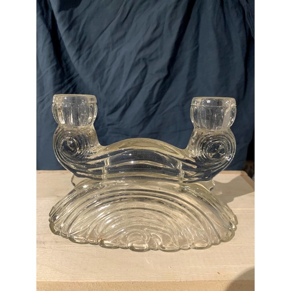 Pair of Vintage Double Light 208 Candlesticks by Slick Glass Company - Picture 11 of 16